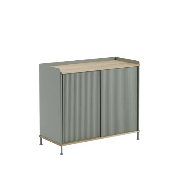 Enfold Sideboard, Eiche hoch/Dusty Grün