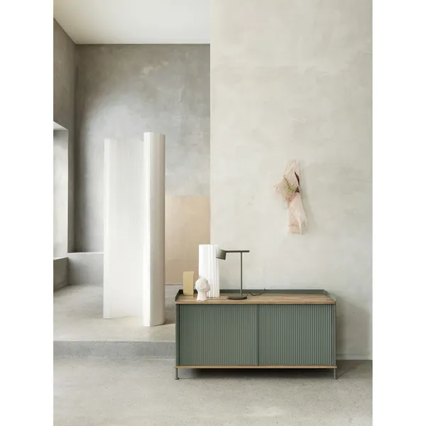Enfold Sideboard, Eiche hoch/Dusty Grün