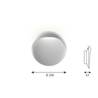 Flindt Wall/ Ceiling Light Ø20 2700K & Phase Dimmer Aluminum