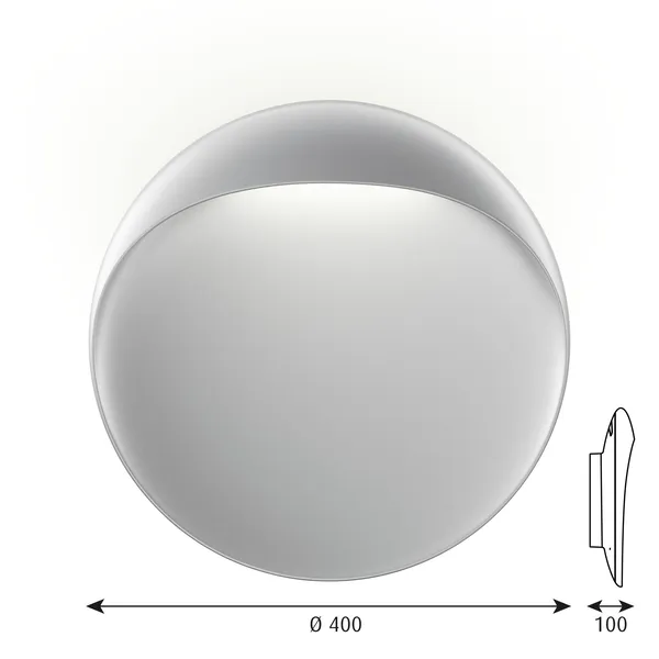 Flindt Wall/ Ceiling Light Ø40 2700K & Dali Aluminum