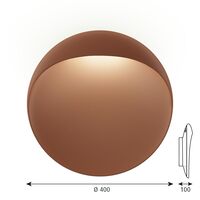 Flindt Wall/ Ceiling Light Ø40 2700K & Dali Corten