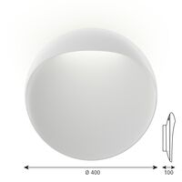 Flindt Wall/ Ceiling Light Ø40 2700K & Dali White
