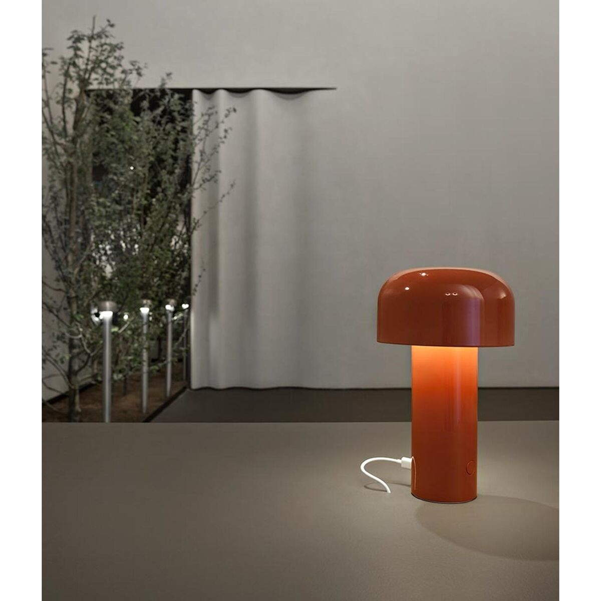 Bellhop Battery Table Lamp Red