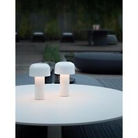 Bellhop Battery Tischlampe Grau