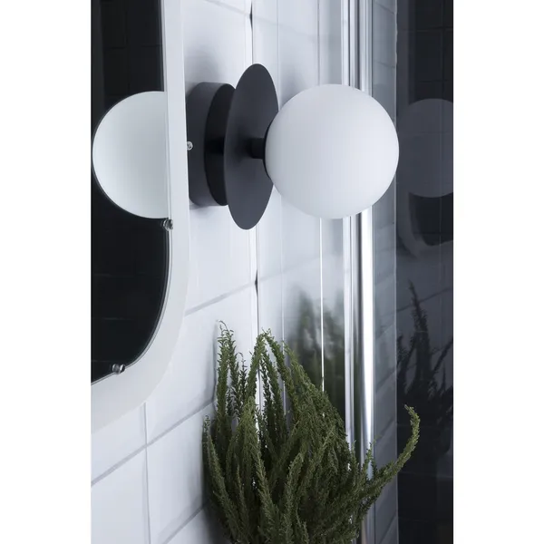 Art Deco Væg/Loftlampe Sort/Hvid
