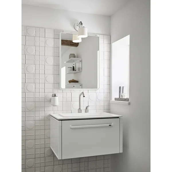 911 Mirror Small White