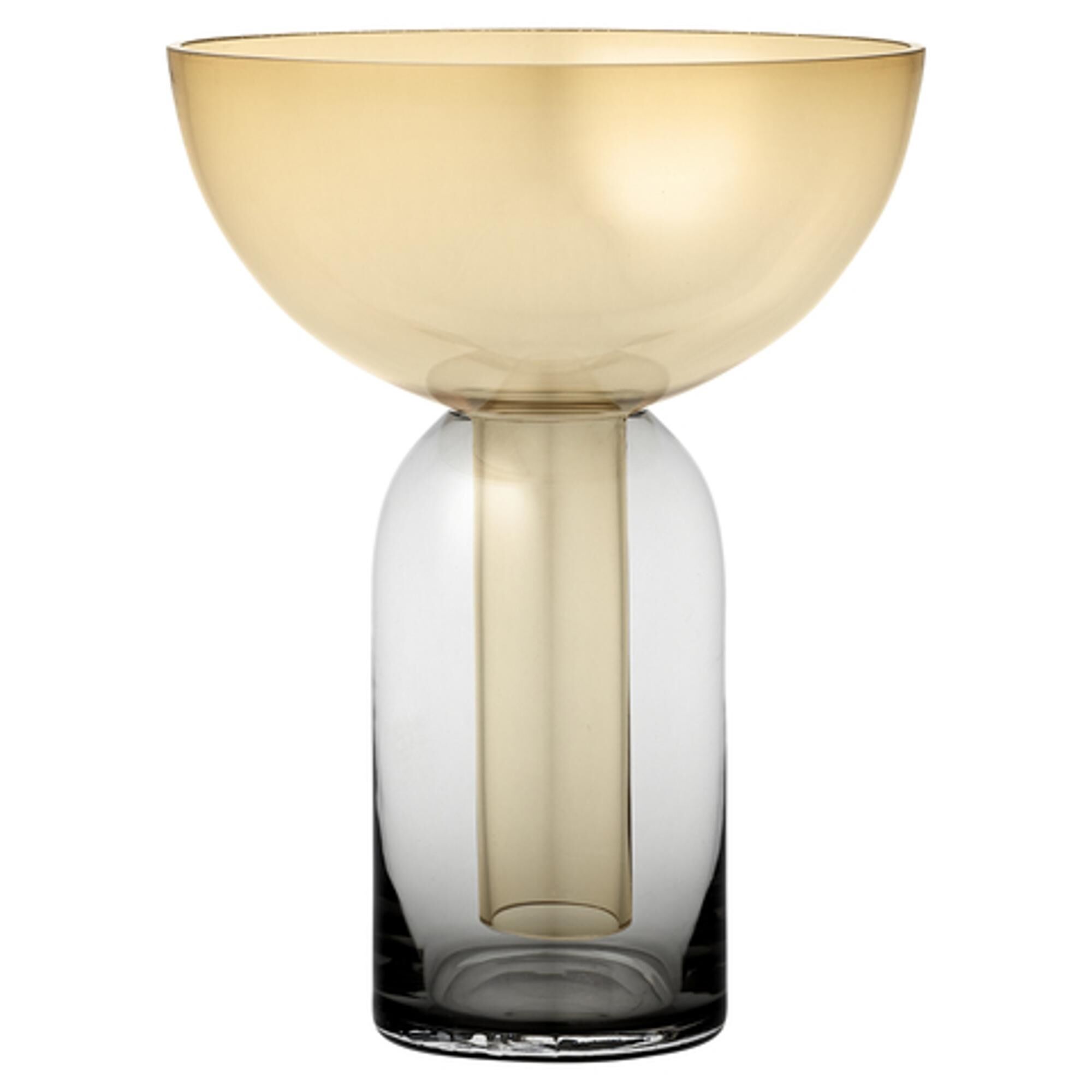 TORUS Vase H19 Noir/ Ambre