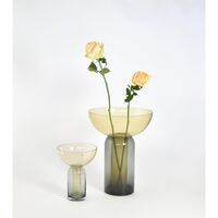TORUS Vase H19 Sort/Amber