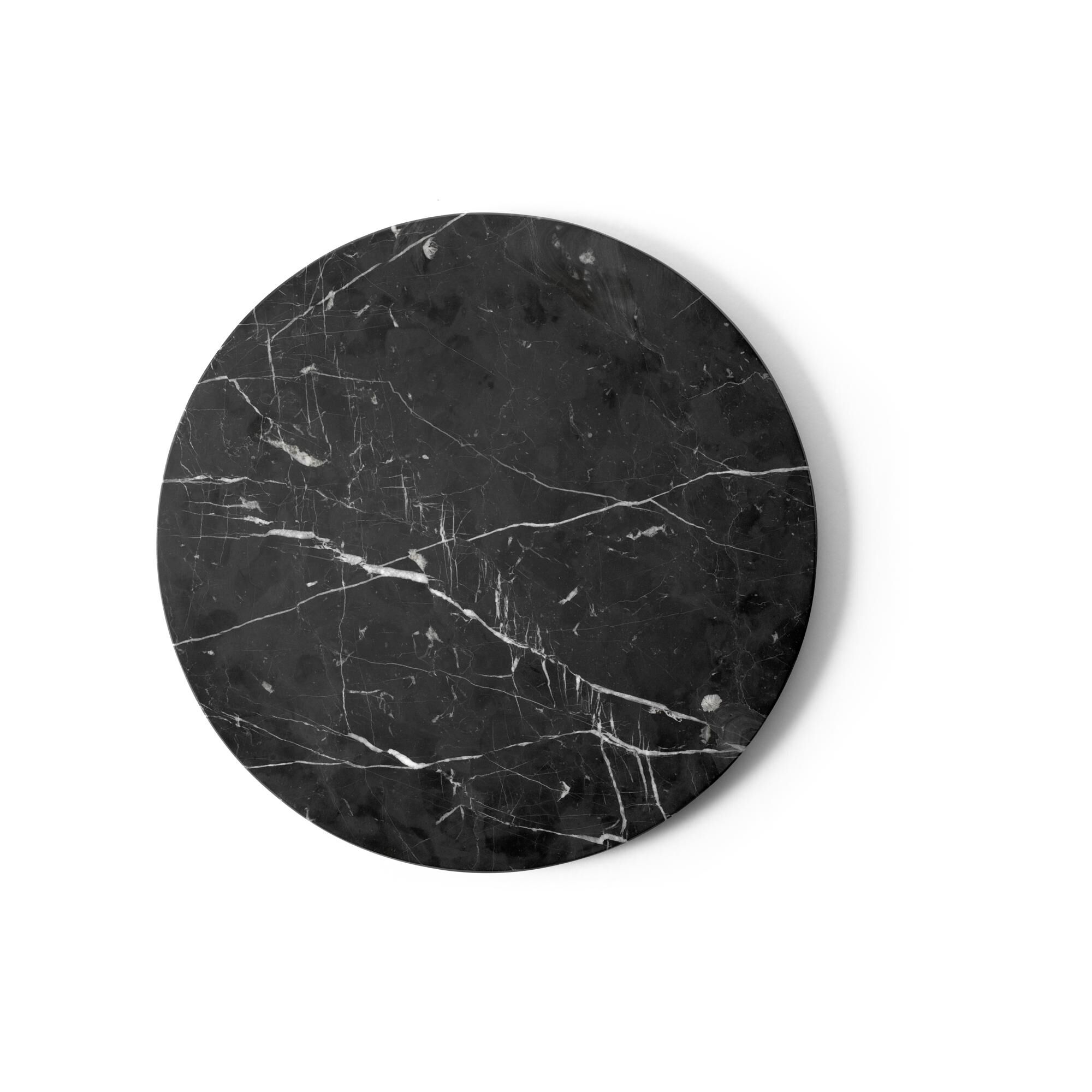 Plateau de Table Androgyne pour Table D'appoint Ø42 en Marbre Nero Marquina