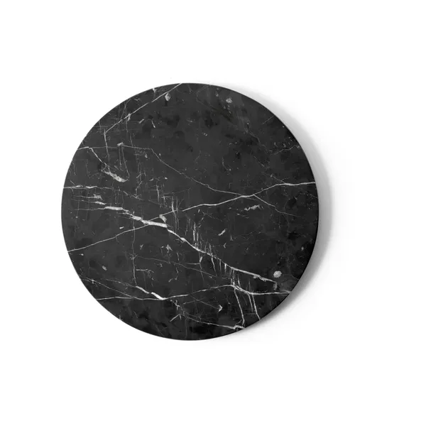 Plateau de Table Androgyne pour Table D'appoint Ø42 en Marbre Nero Marquina