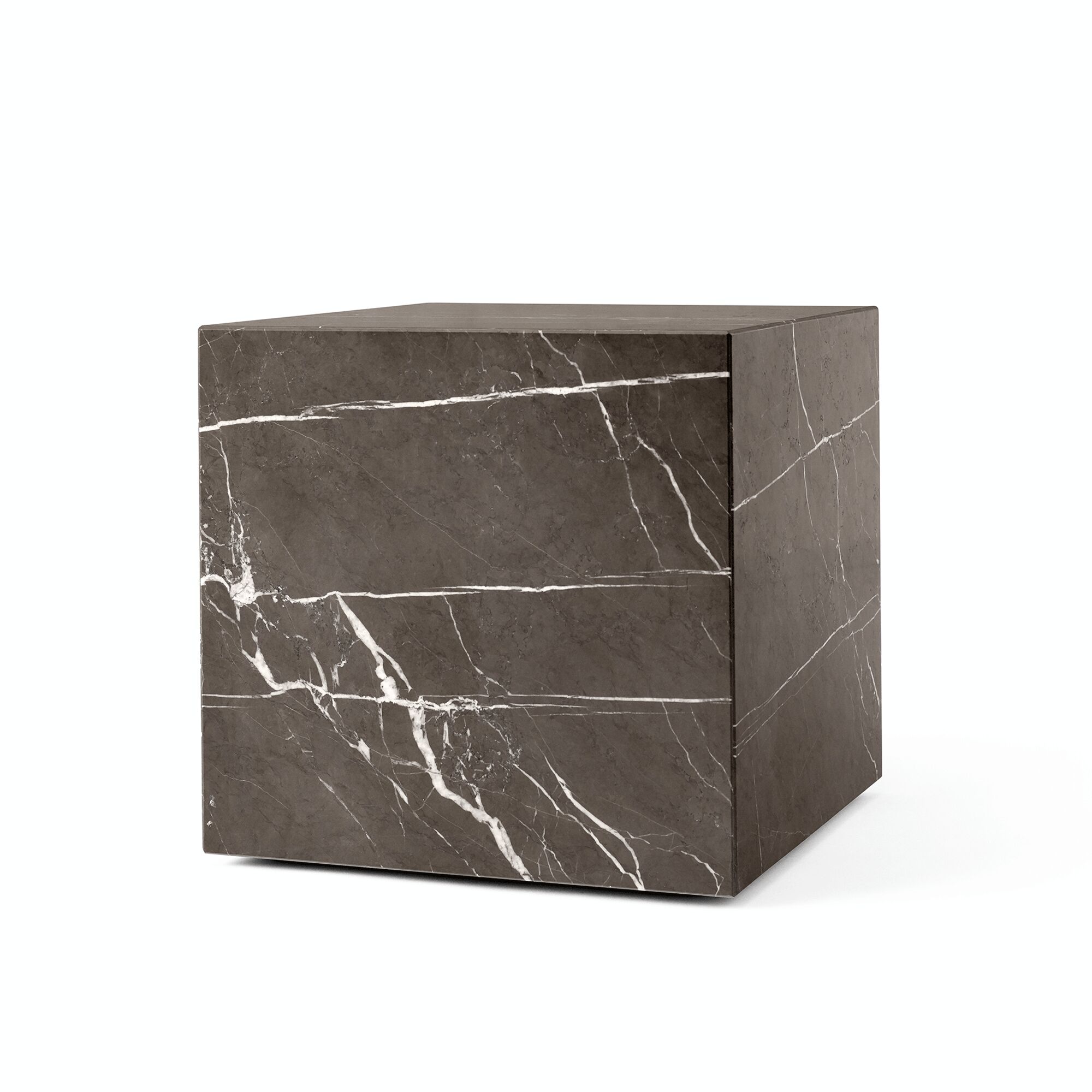 Plinth Sofabord Kubik Grå Kendzo Marmor