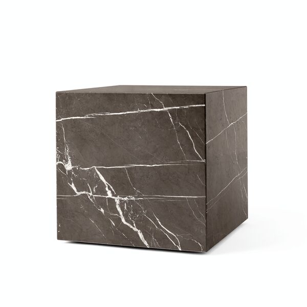 Plinth Sofabord Kubik Grå Kendzo Marmor