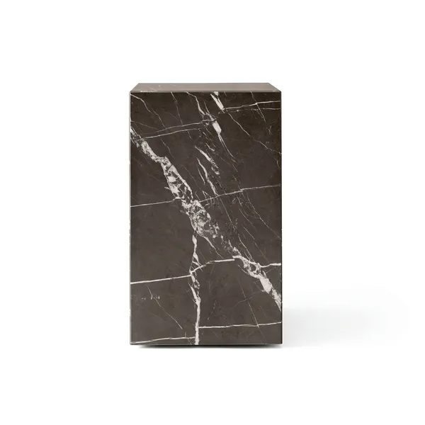 Plinth Coffee Table High Gray Kendzo Marble