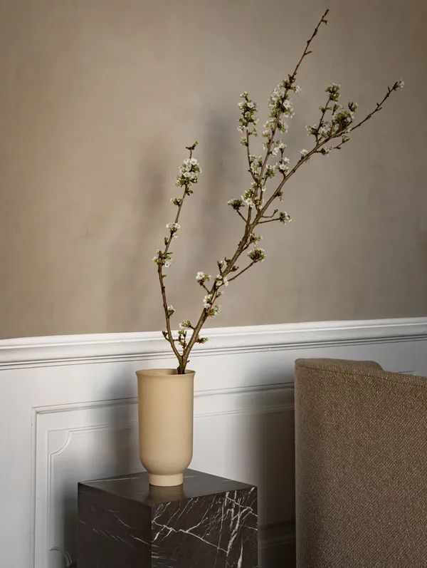 Plinth Coffee Table High Gray Kendzo Marble