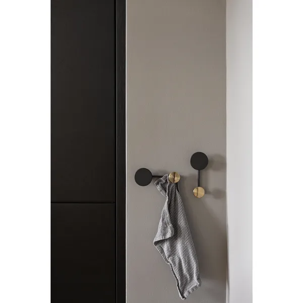 Afteroom Kleiderbügel Klein Schwarz/ Messing