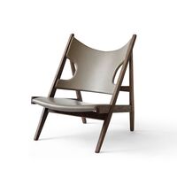 Knitting Armchair Upholstered Dakar 0311 Sand w. Dark Oak Base