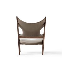 Knitting Armchair Upholstered Dakar 0311 Sand w. Dark Oak Base