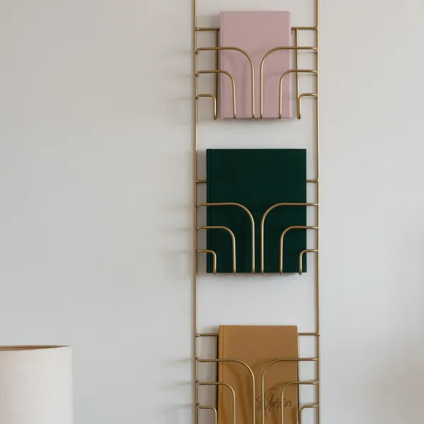 Now Magazine Holder Brass