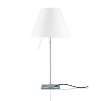 COSTANZA Lámpara de Mesa Aluminio Pantalla Blanco