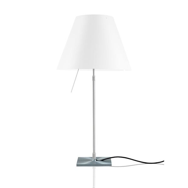COSTANZA Bordslampa Aluminium med Vit Lampskärm