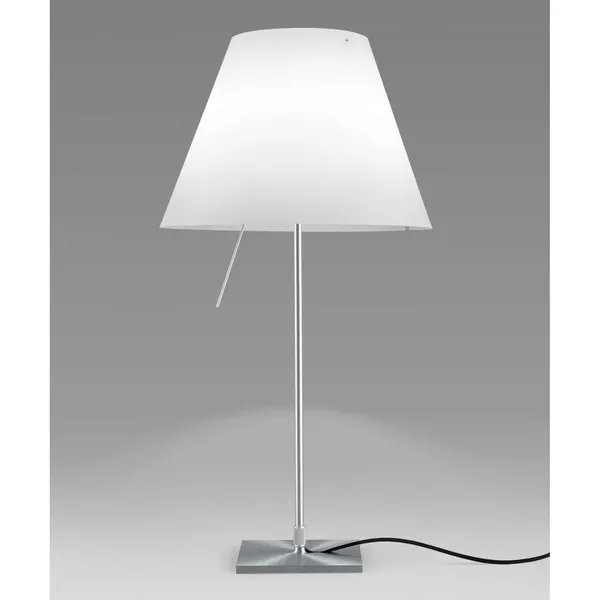 COSTANZA Lámpara de Mesa Aluminio Pantalla Blanco