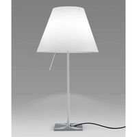 COSTANZA Lámpara de Mesa Aluminio Pantalla Blanco