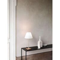 COSTANZA Lámpara de Mesa Aluminio Pantalla Blanco