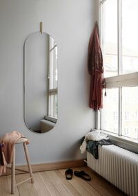 Tall Wall Mirror Ø133 Messing