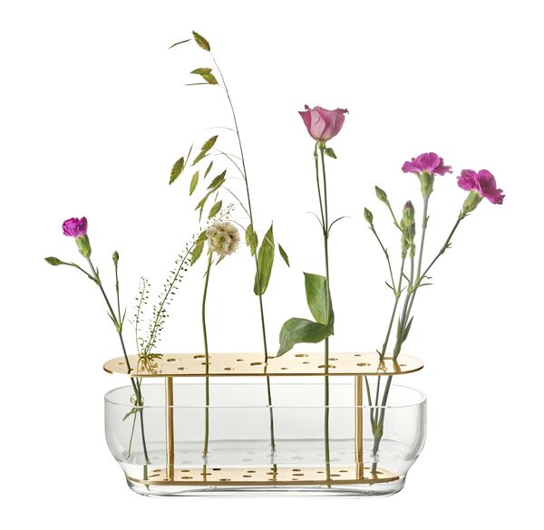 Ikebana Vase Long Brass