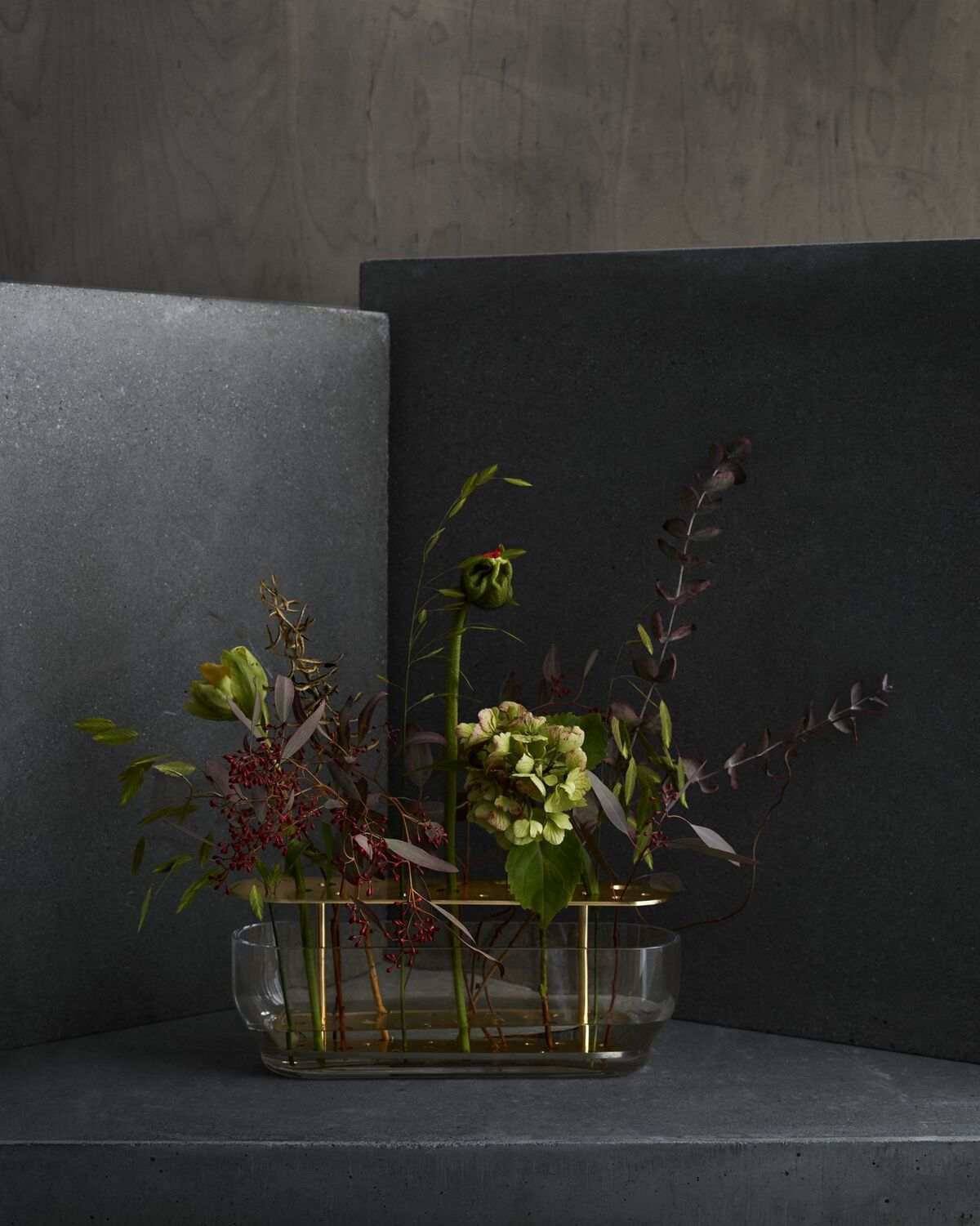 Ikebana Vase Lang Messing