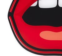 Blow Mouth LED Wandlampe Rot