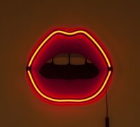 Blow Mouth LED Wandlampe Rot