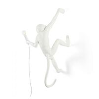 Monkey Hanging Right Wall Lamp White