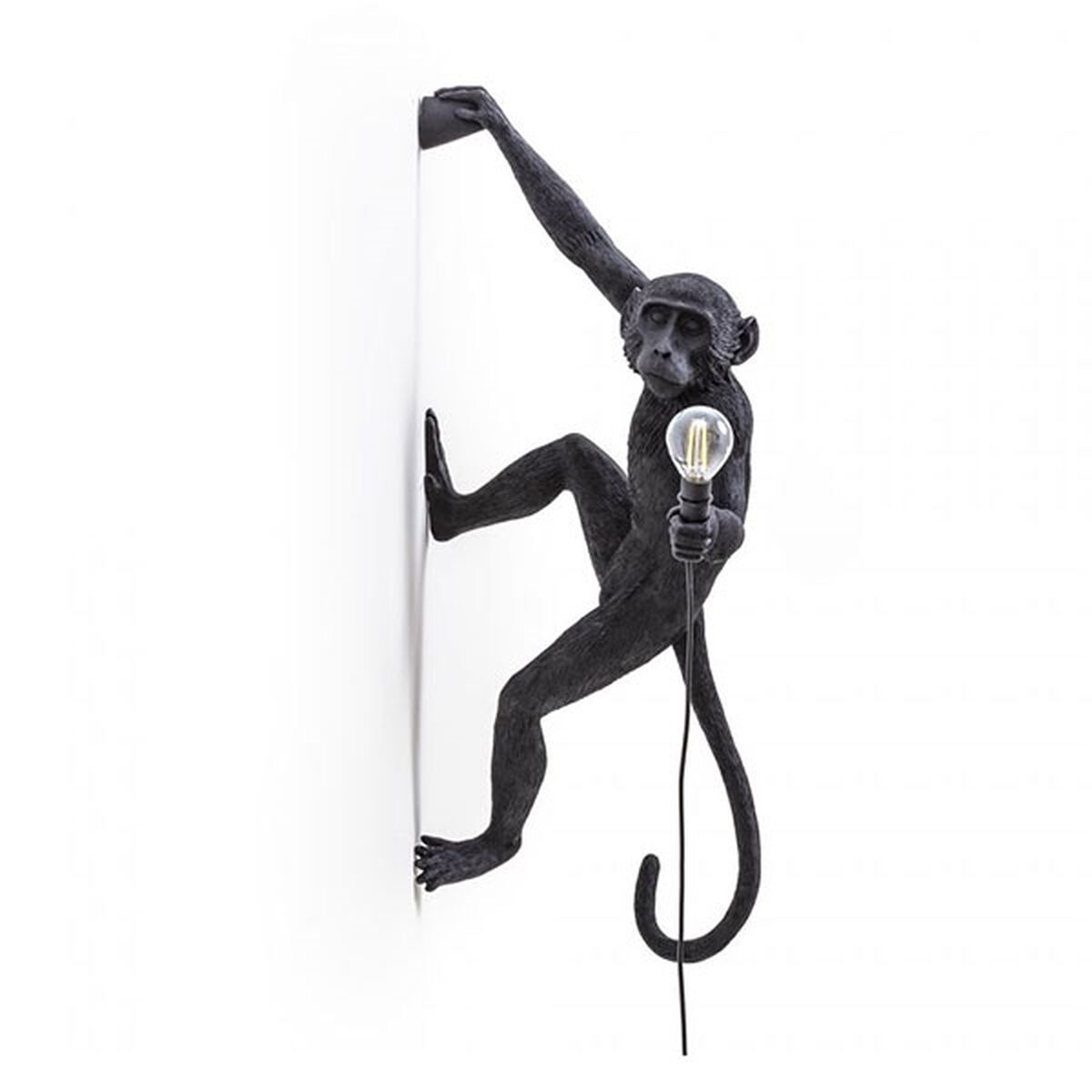 Monkey Hanging Right Applique Da Esterno Nera