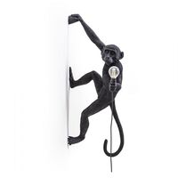 Monkey Hanging Right Applique Da Esterno Nera