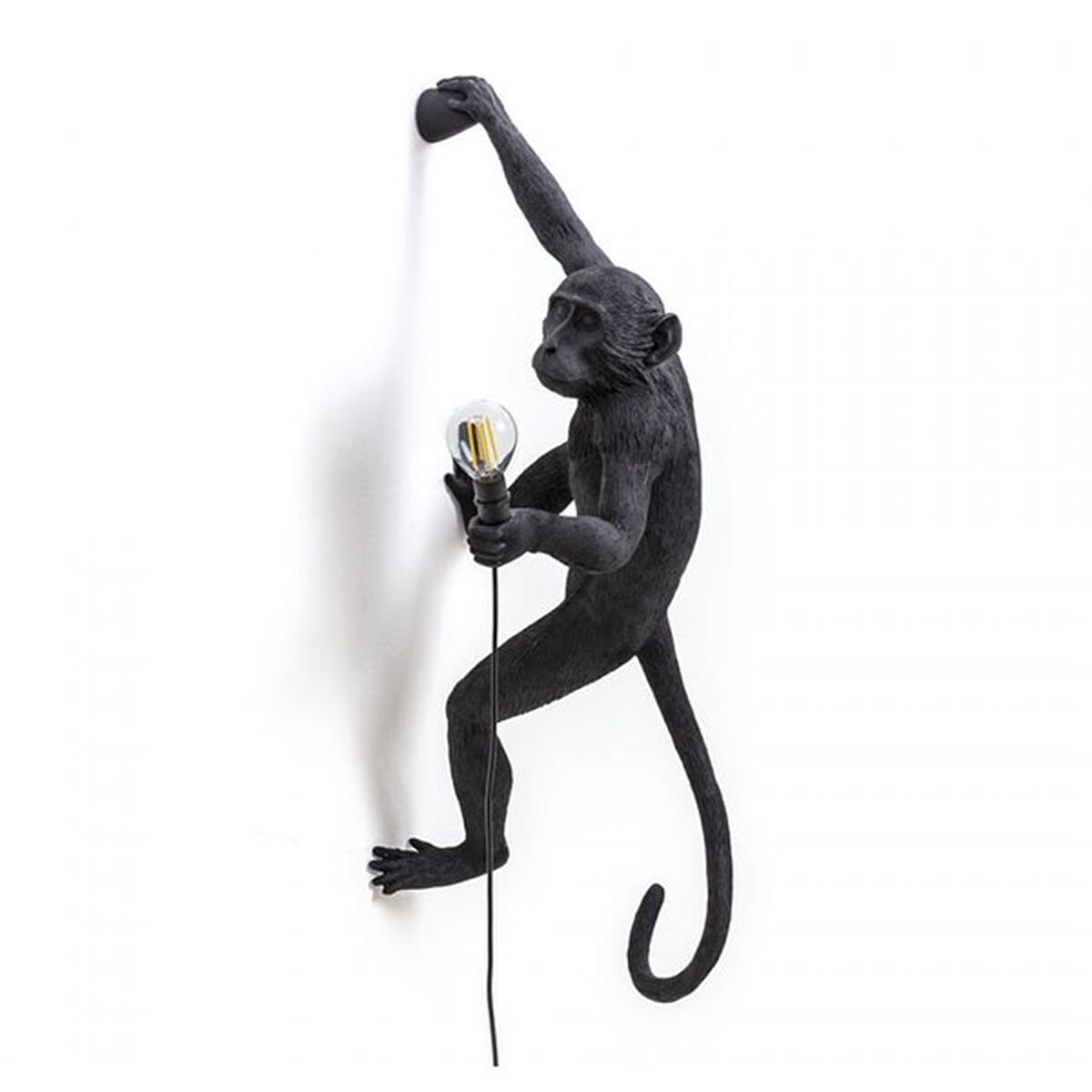 Monkey Hanging Right Applique Da Esterno Nera
