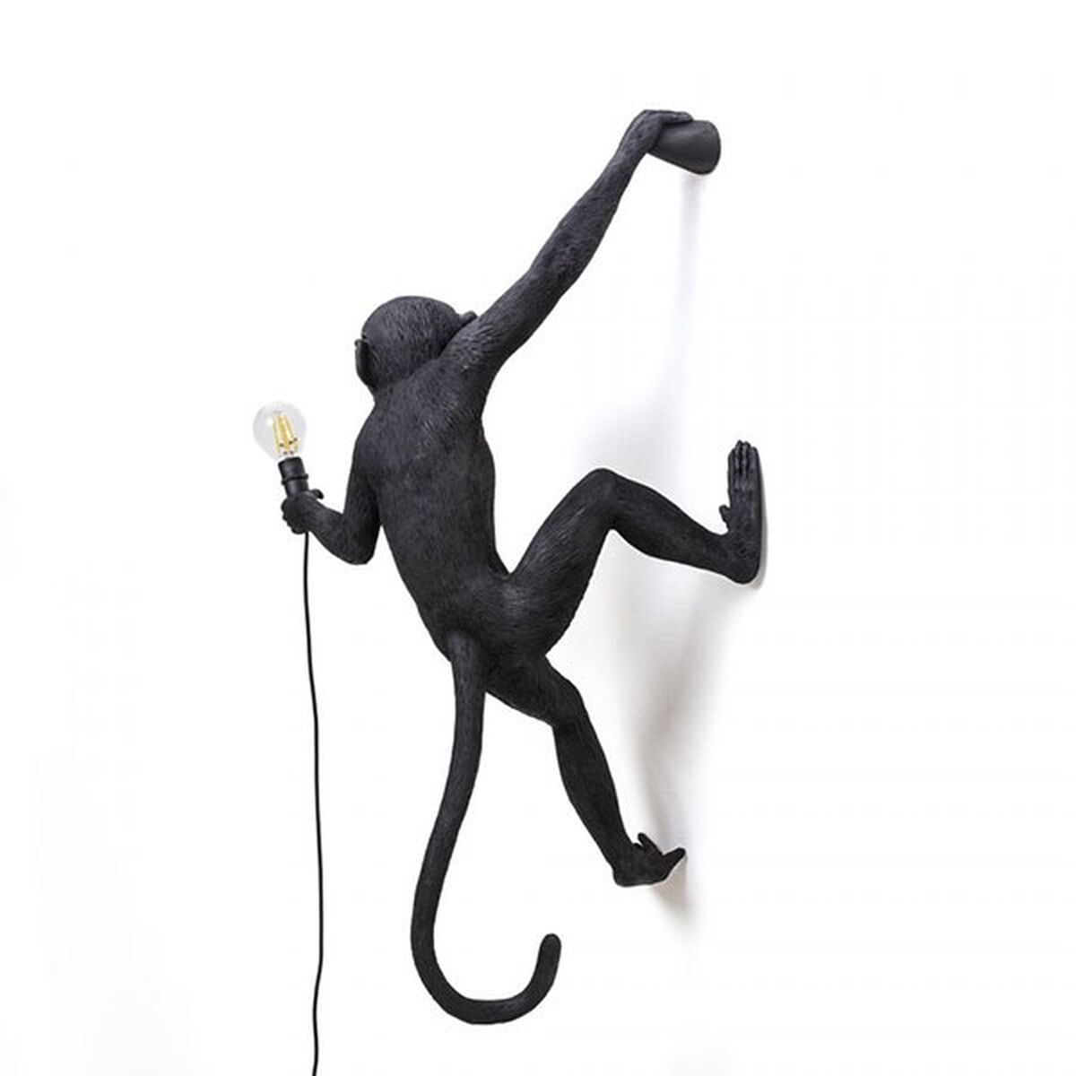 Monkey Hanging Right Applique Da Esterno Nera