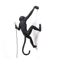 Monkey Hanging Right Applique Da Esterno Nera