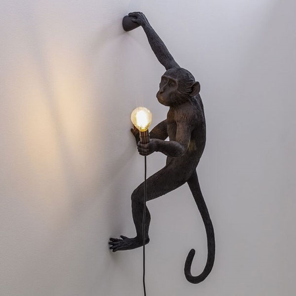 Monkey Hanging Right Applique Da Esterno Nera