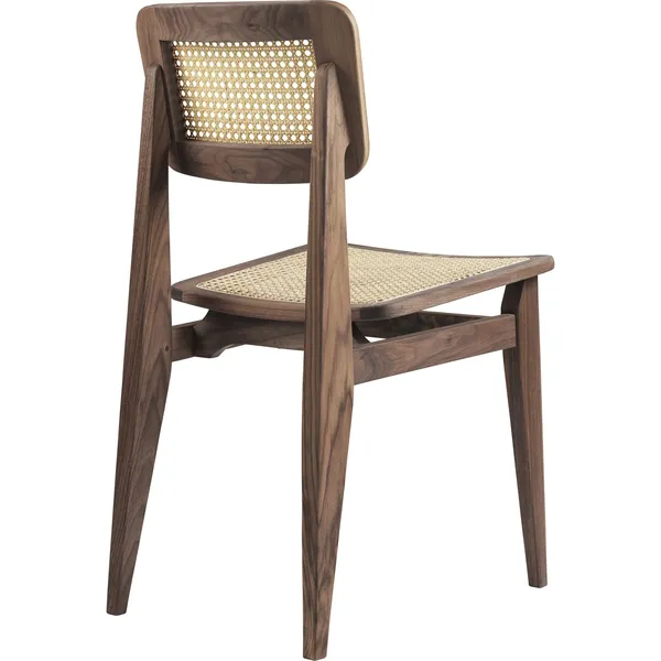 Sedia da Pranzo C-Chair in Vimini Francese/ Noce Americana