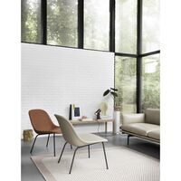 Fiber Armchair w. Tube Base Ocher/Black
