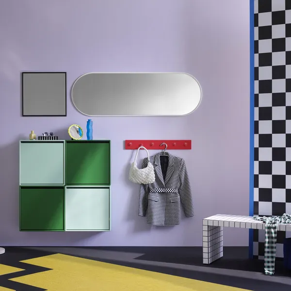 Selection Figure Oval Mirror New White