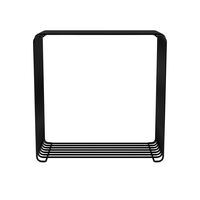 Panton Wire Single Shelf 05-Black 34.8 cm x 18.8 cm