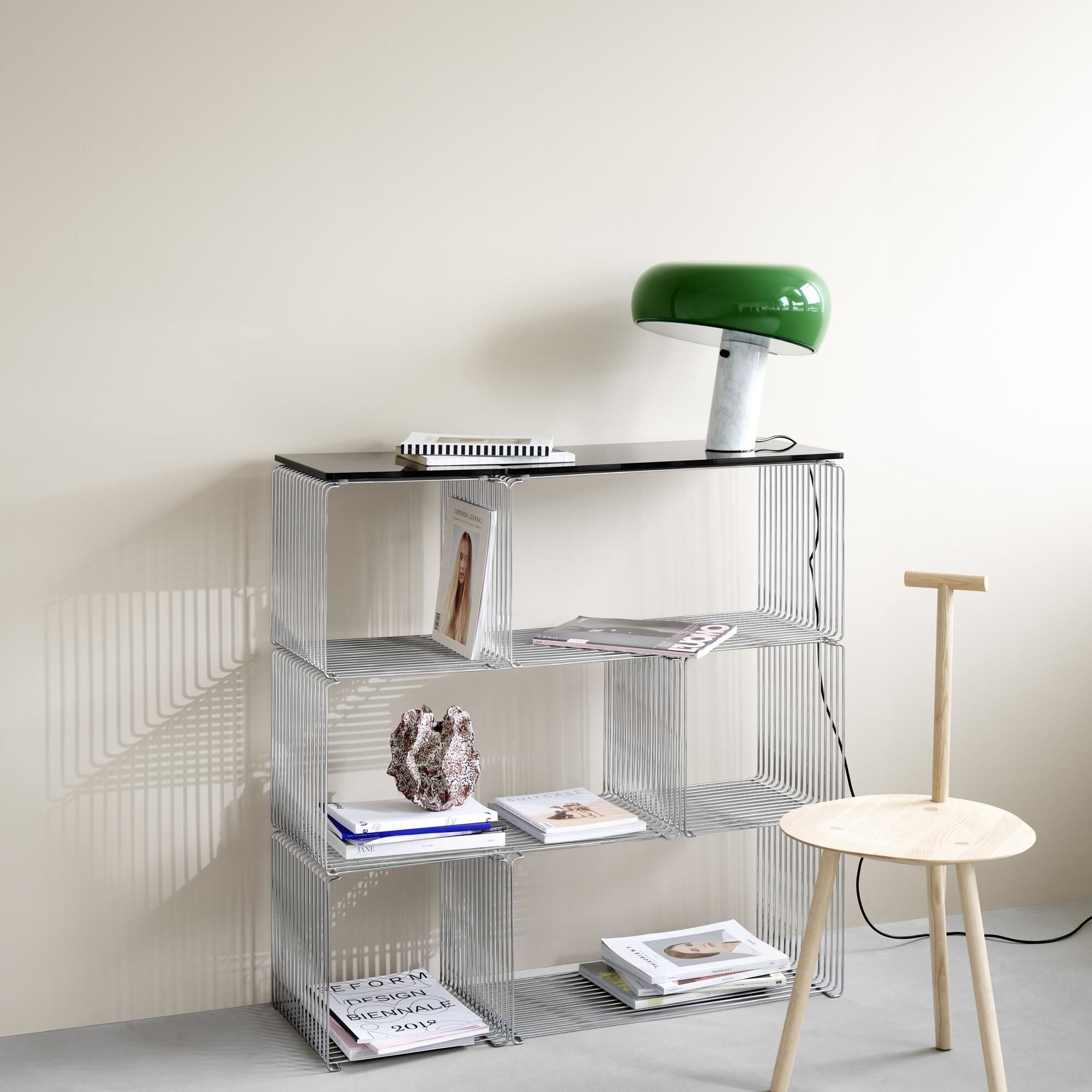 スチールラック・メタルラック Montana Panton Wire Shelf Chrome Single Panton Wire Single Shelf 43-Chrome 14.8