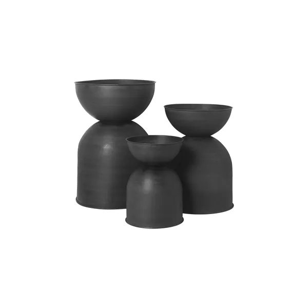 Hourglass Jar Small Black