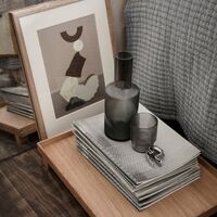 Geribbelde Glass Set van 4 Smoked