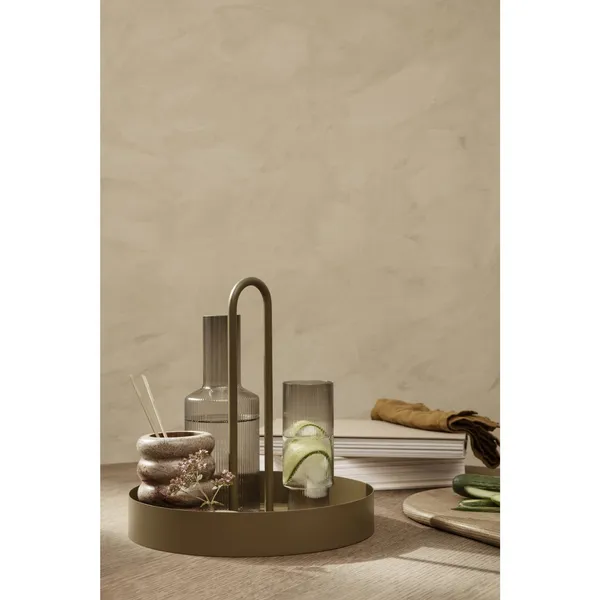 Ripple Long Drinking Glass Set of 4 Smoked
