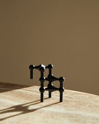 Kerzenhalter-Set, 3er-Set, Schwarz