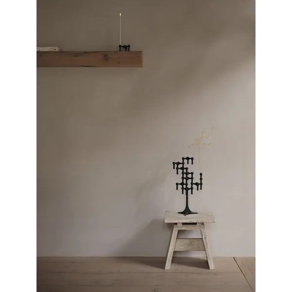 Kerzenhalter-Set, 3er-Set, Schwarz