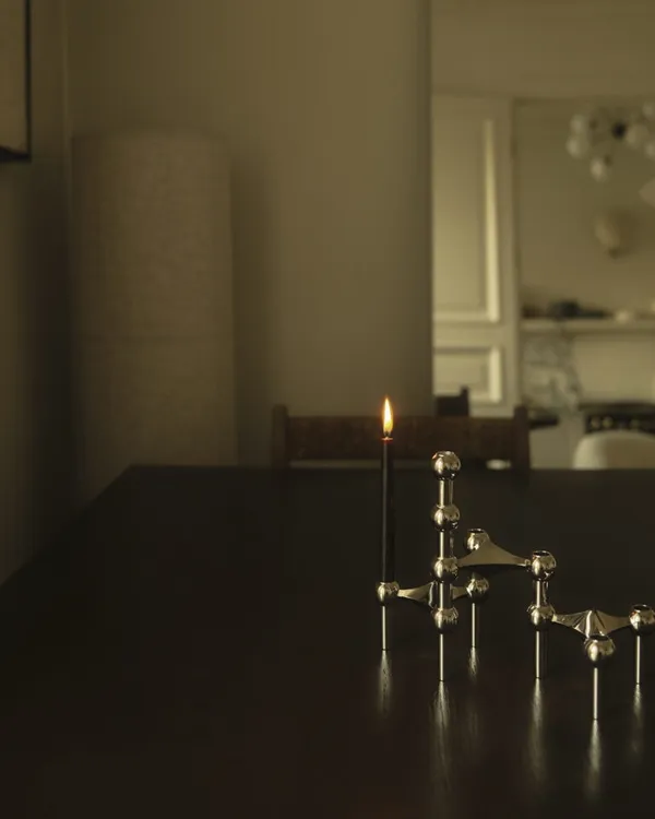Candle Holder Set of 3 Chrome